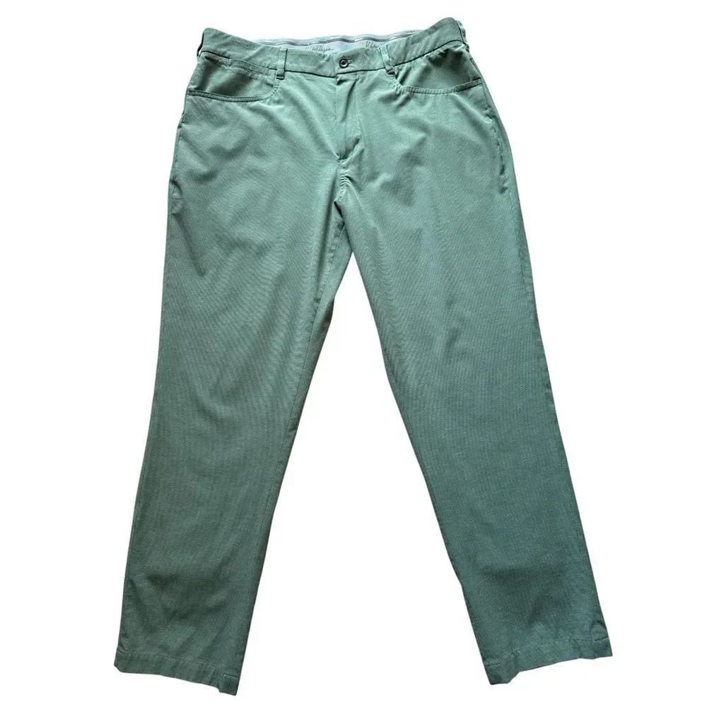 Men's Walter Hagen Green Perfect 11 Textured 5 Pocket Golf Pants